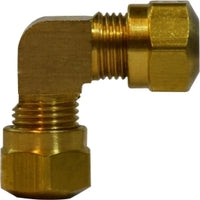 38052 by Midland | DOT Air Brake Fitting | Nylon Tubing | 1/4" Tube OD | 90° Elbow | Brass