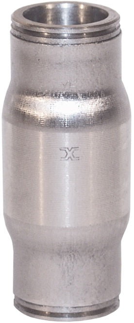 38066000 by Dixon Valve | Legris Push-In Fitting | Union | 3/8" Tube OD x 3/8" Tube OD | Stainless Steel