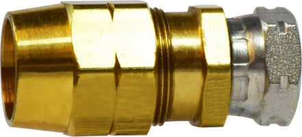 38357 by Midland | DOT Air Brake Reusable Hose Fitting | Connector Hose | 3/8" Hose ID x 3/4-20 Female ABS | Brass