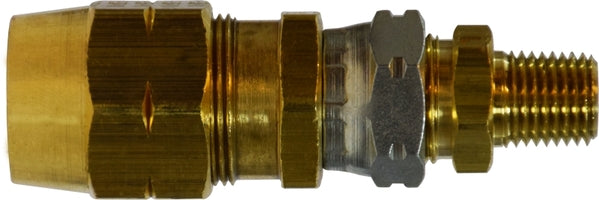 38364 by Midland | DOT Air Brake Reusable Hose Fitting | Connector | 1/2" Hose ID x 3/8" Male Pipe | Brass
