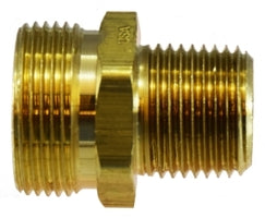 38371 by Midland | DOT Air Brake Reusable Hose Fitting | Swivel (Reusable and Crimped) | 1/2" Male ABS x 1/2" Male Pipe | Adapter | Brass