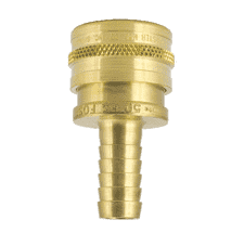BL38HS by ZSi-Foster | Quick Disconnect | FST Series | Socket | Straight Thru | 3/8" ID | Hose Stem | Ball Lock | Brass