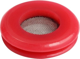 39557 by Midland | Truck & Trailer Gladhand Seal | Emergency Red with Screen Filter | Polyurethane