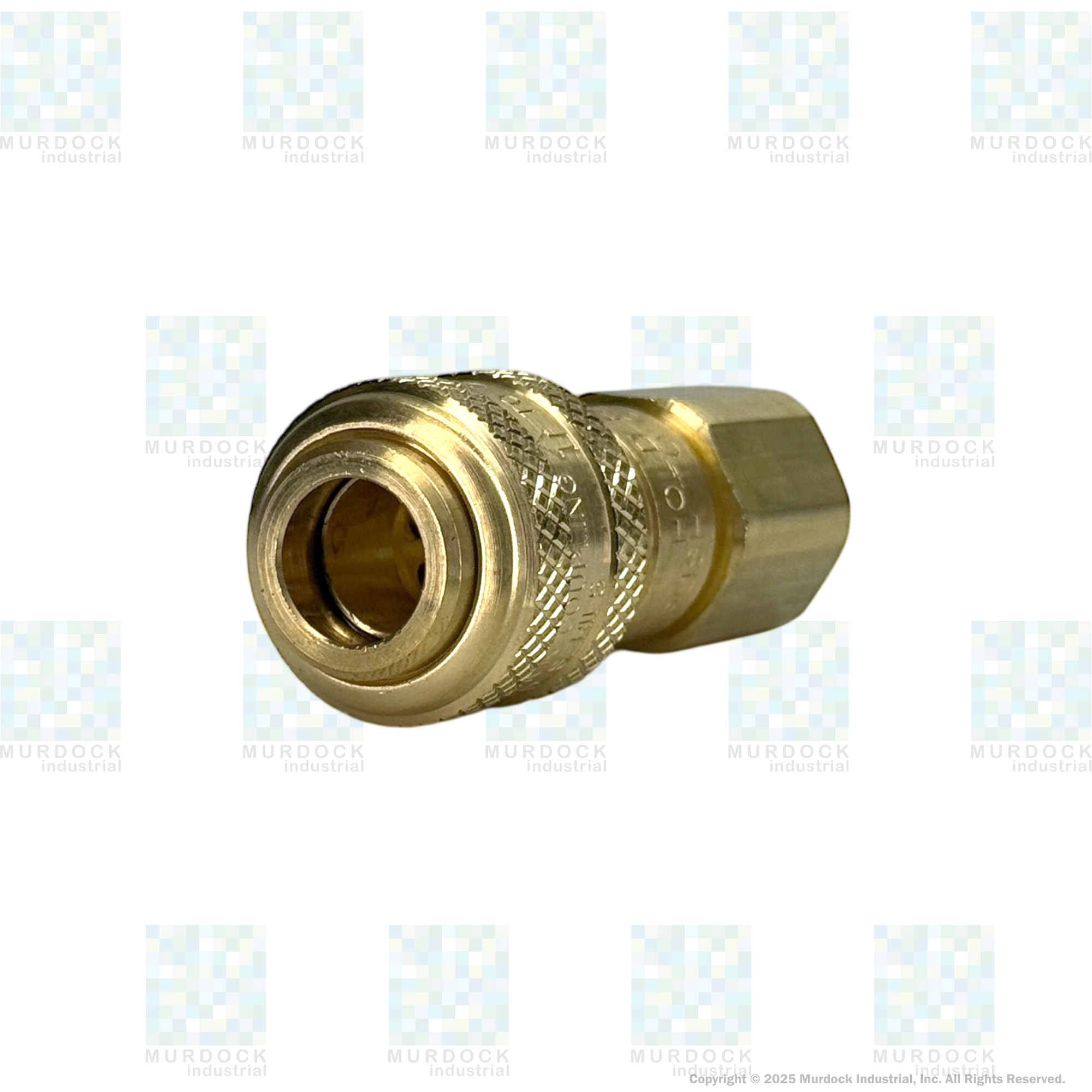 3DF2-B by Dixon Valve | Pneumatic Quick Disconnect Coupling | D-Series | 1/4" Female NPTF x 3/8" Automatic Industrial Interchange | Socket | Nitrile Seal | Brass