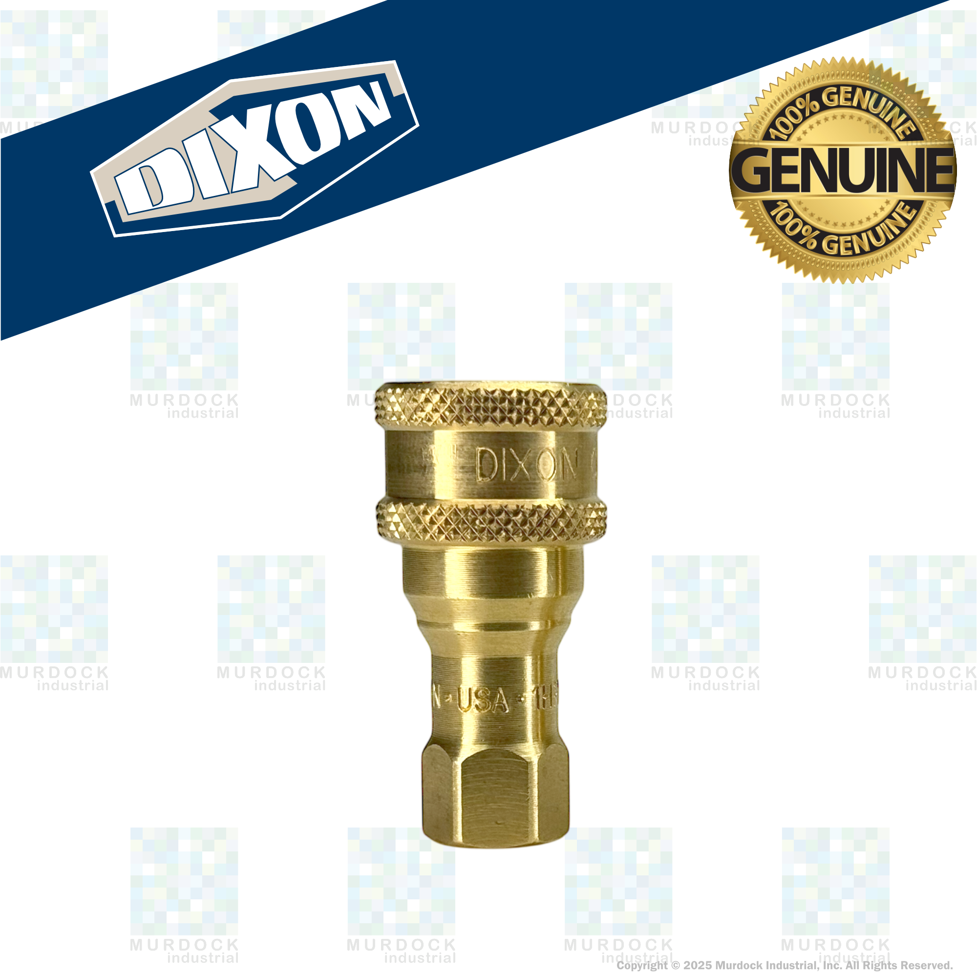 3HF3-B by Dixon Valve | Hydraulic Quick Disconnect Coupling | H-Series | 3/8" Female NPTF x 3/8" ISO-B Interchange | Socket | Nitrile Seal | Brass