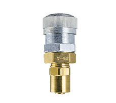 3RSP13 by ZSi-Foster | Quick Disconnect | 3FRL Series | 1/2" Automatic Socket | 1/2" ID x 13/16" OD | Reusable Hose End | Brass/Steel