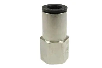 CL31141006 by Coilhose | COILOCK™ Metric Push-To-Connect Fitting | Female Connector | 10mm Tube OD x 3/8" Female BSPP | Straight | Nickel-Plated Brass