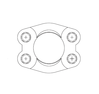 FC3459-32-449 Aeroquip by Danfoss | 4-Hole Code 61 Flange without Threads (SAE J518) | 2" Flange Size