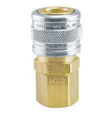 4404 by ZSi-Foster | Quick Disconnect | 1-Way Manual Socket | 1/2" FPT | Female Thread | Brass/Steel