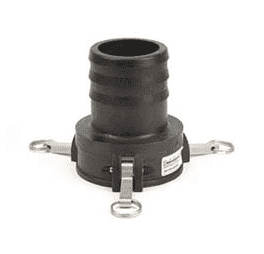 400C by Banjo | Cam Lever Coupling | Part C | 4" Female Coupler with 3 Arms x 4" Hose Shank | 150 PSI | Gasket: EPDM | Polypropylene
