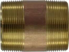 40165 by Midland | Lead Free Schedule 40 Seamless Nipple | 2" Diameter | 4-1/2" Length | Red Brass