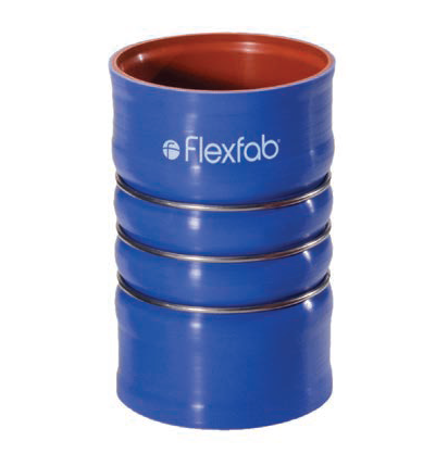 4074-0002 by FlexFab | 4-ply Heavy Wall Charge Air Connector (CAC) Cold Side | 3.00" ID | 3.23" OD | Blue | 6" Overall Length