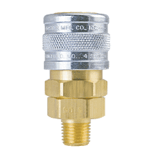4504 by ZSi-Foster | Quick Disconnect | 1-Way Manual Socket | 1/2" MPT | Male Thread | Brass/Steel