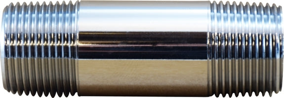 41108 by Midland | Lead Free Nipple | 1" Diameter | 5-1/2" Length | Straight | Chrome Plated Brass
