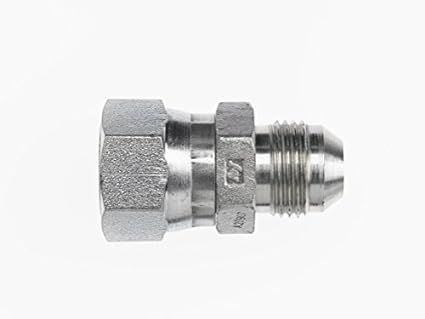 FS6504-08-08 by Brennan Inc. | -08 Female Face Seal Swivel x -08 Male JIC | Straight | Steel