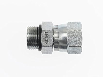 6402-08-06-O by Brennan Inc. | -08 Male O-Ring Boss x -06 Female JIC Swivel | Straight | Steel