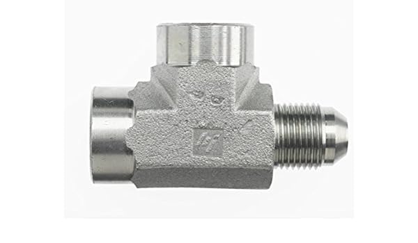 2609-06-04-04-FG by Brennan Inc. | -06 Male JIC x -04 Female Pipe x -04 Female Pipe | Tee | Forged Steel