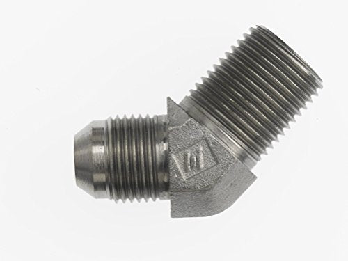7100-10-08-FG by Brennan Inc. | -10 Male JIC x -08 Male BSPT | 45° Elbow | Forged Steel