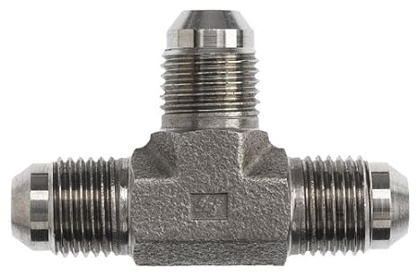 2603-04-04-04-SS by Brennan Inc. | -04 Male JIC x -04 Male JIC x -04 Male JIC | Tee | Stainless Steel