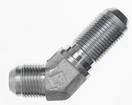 2702-06-06-FG by Brennan Inc. | -06 Male JIC x -06 Male JIC Bulkhead | 45° Elbow | Forged Steel