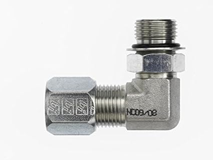 C6801-04-04-NWO-FG by Brennan Inc. | -04 Bite Type x -04 Male Adjustable O-Ring Boss | 90° Elbow | Forged Steel