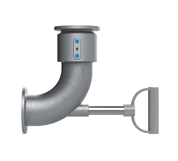 43HTFTFLAL00000 Dixon Valve Aluminum Loading Arm Swivel - Style 30 Long Radius, with Handle - 4" TTMA x 4" TTMA Flanges (Buna Seals)