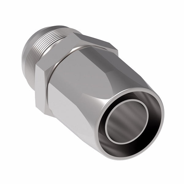4414-20S Aeroquip by Danfoss | Male 37° JIC Flare 100R5 Reusable Hose Fitting | -20 Male 37° JIC Flare x -20 Reusable Hose End | Steel