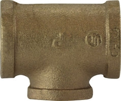 44276 by Midland | Reducing Branch Fitting | 1/2" Female Pipe x 1/2" Female Pipe x 1/4" Female Pipe | Tee | Bronze
