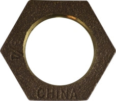 44705LF by Midland | Lead Free Hex Locknut | 1" Female Pipe | Bronze