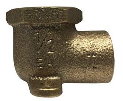 44842LF by Midland | Lead Free Drop Ear Fitting | 3/4" Sweat x 1/2" Female Pipe | 90° Elbow | Brass