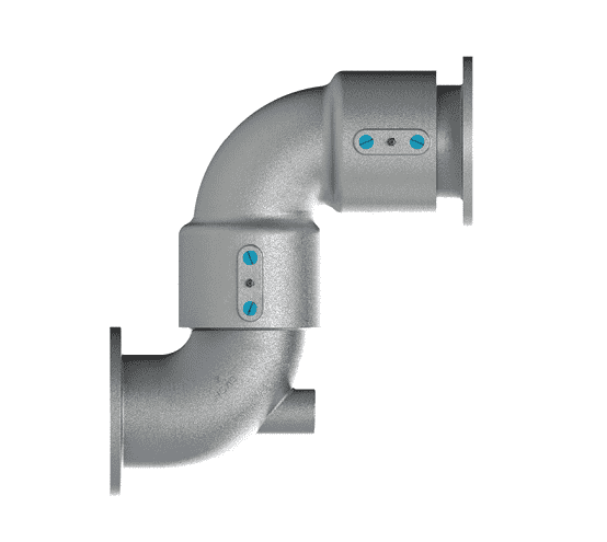 450TFXTFAL11000 Dixon Valve Aluminum Loading Arm Swivel - Style 50 Long Radius, without Handle - 4" TTMA x 4" TTMA Flanges (FKM Seals)