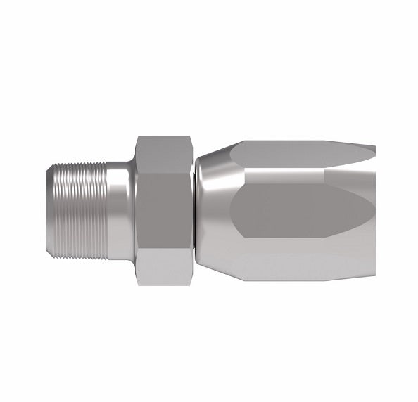 458-16-16S Aeroquip by Danfoss | Male Pipe Railroad Air Brake Reusable Hose Fitting | -16 Male Pipe x -16 Reusable Hose End | Steel