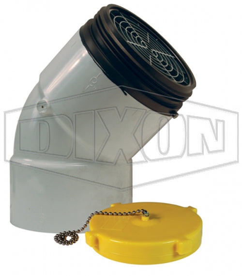 ADH45M45F Dixon Dry Fire Hydrant Male Adapter - 45° - 4-1/2" Male NST(NH) - Hardcoat Aluminum & PVC