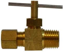 46002 by Midland | Needle Valve Fitting | 1/4" Compression x 1/8" Male Pipe | Brass