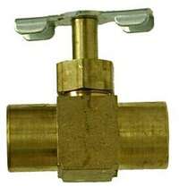 46056P (46-056P) by Midland | Needle Valve Fitting (Heavy Pattern) | 1/4" Female Pipe x 1/4" Female Pipe | Straight | Brass