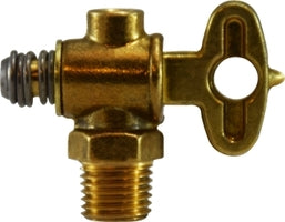 46068 (46-068) by Midland | Drain Cock Fitting | Trunk Drain (125 PSIG) | 1/4" Male Pipe | Straight | Brass