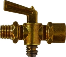 46069 by Midland | Drain Cock Fitting | Shut Off | 1/4" Male Pipe x 1/4" Female Pipe | Max: 150 PSI | Brass