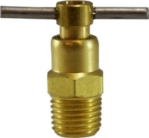 46081 by Midland | Drain Cock Fitting | Internal Seat with Pin Handle | 1/4" Male Pipe | Brass