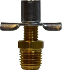 46084 by Midland | Drain Cock Fitting | External Seat with Spout (Replaces GM # 511771 & Chrysler # 836015) | 1/8" Male Pipe | Brass