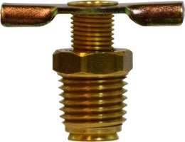46087 by Midland | Drain Cock Fitting | Radiator Type External Seat | 3/8" Male Pipe | Brass