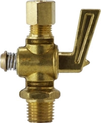 46131 (46-131) by Midland | Shut-Off Cock Fitting | 1/4" Compression x 1/4" Male Pipe | Straight | Brass