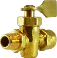 46401M (46-401M) by Midland | Specialty Valve Fitting | Solid Bottom Fuel Valve | 1/4" Male Pipe x 1/4" Female Pipe | Straight | Brass