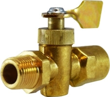 46402 by Midland | Specialty Valve Fitting | Solid Bottom Valve (O-Ring Sealed) | 3/8" Male Pipe x 3/8" Female Pipe | Brass
