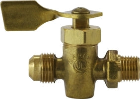 46430M (46-430M) by Midland | Specialty Valve Fitting | Solid Bottom Fuel Valve | 3/8" Male Pipe x 3/8" Male Flare | Straight | Brass