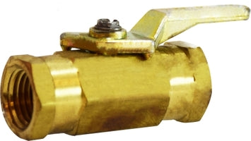 46440 by Midland | Miniature UL Two Way Ball Valve | 1/4" Female Pipe x 1/4" Female Pipe | Brass