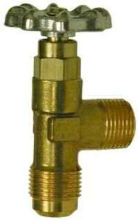46485 by Midland | Specialty Valve Fitting | Truck Valve | 1/2" Male Pipe x 5/8" Male Flare | 90° Elbow | Brass