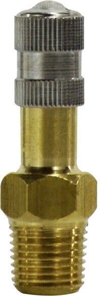 46621 by Midland | Pneumatic Tank & Vent Valve | 1/8" NPT x Inflation Needle Thread | 1.207" Long Spring Core | Brass