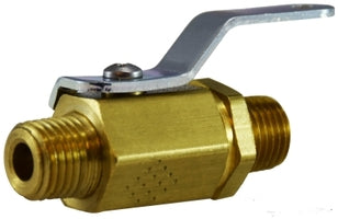 46910 by Midland | Miniature Ball Valve | 1/8" Male Pipe x 1/8" Male Pipe | Brass
