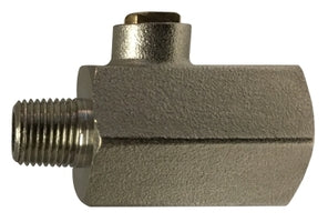 46932S (46-932S) by Midland | Mini Ball Valve | Screwdriver Handle (Viton Seals) | 3/8" Male NPT x 3/8" Female NPT | Straight | Chrome Plated Brass