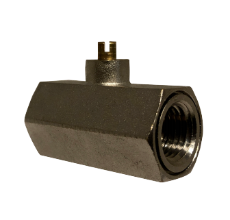 46935LS (46-935LS) by Midland | Mini Ball Valve | Screwdriver Handle (Viton Seals) | 1/4" Female NPT x 1/4" Female NPT | Straight | Chrome Plated Brass